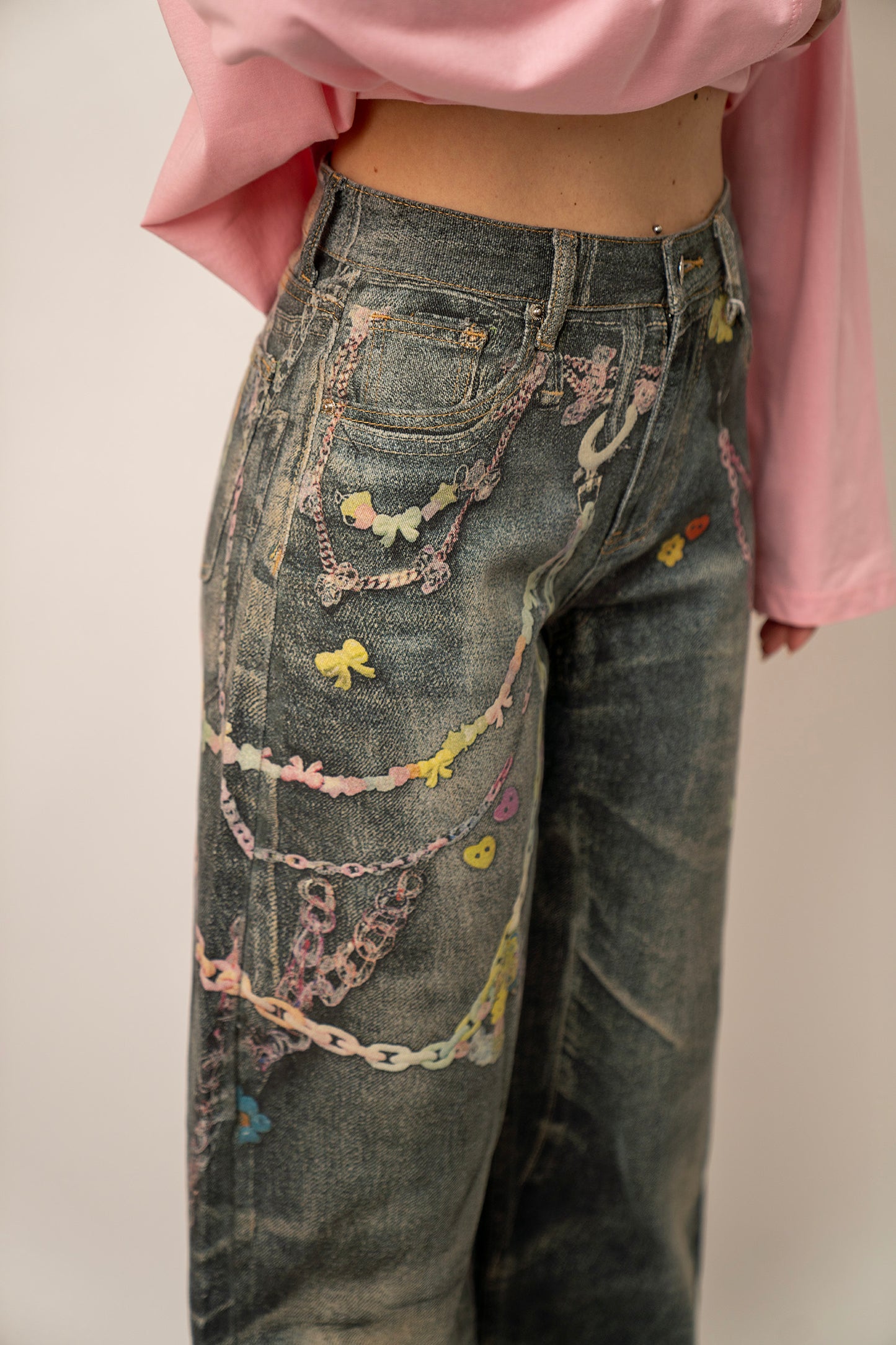 JEANS STAMPA CHARMS