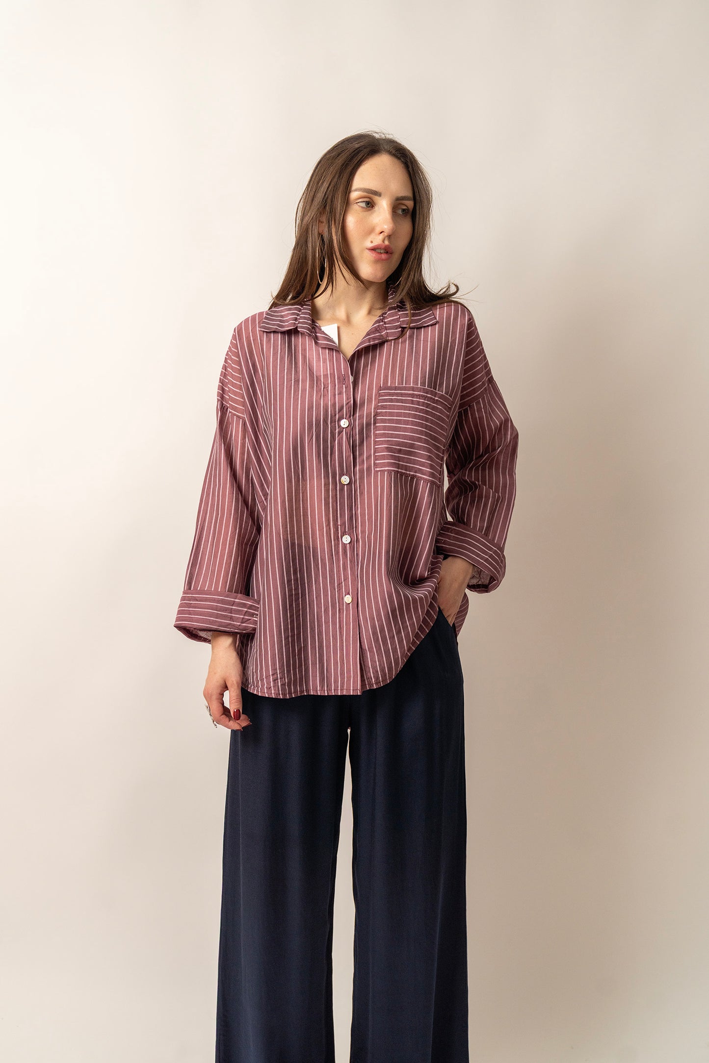 CAMICIA SEMIVELATA