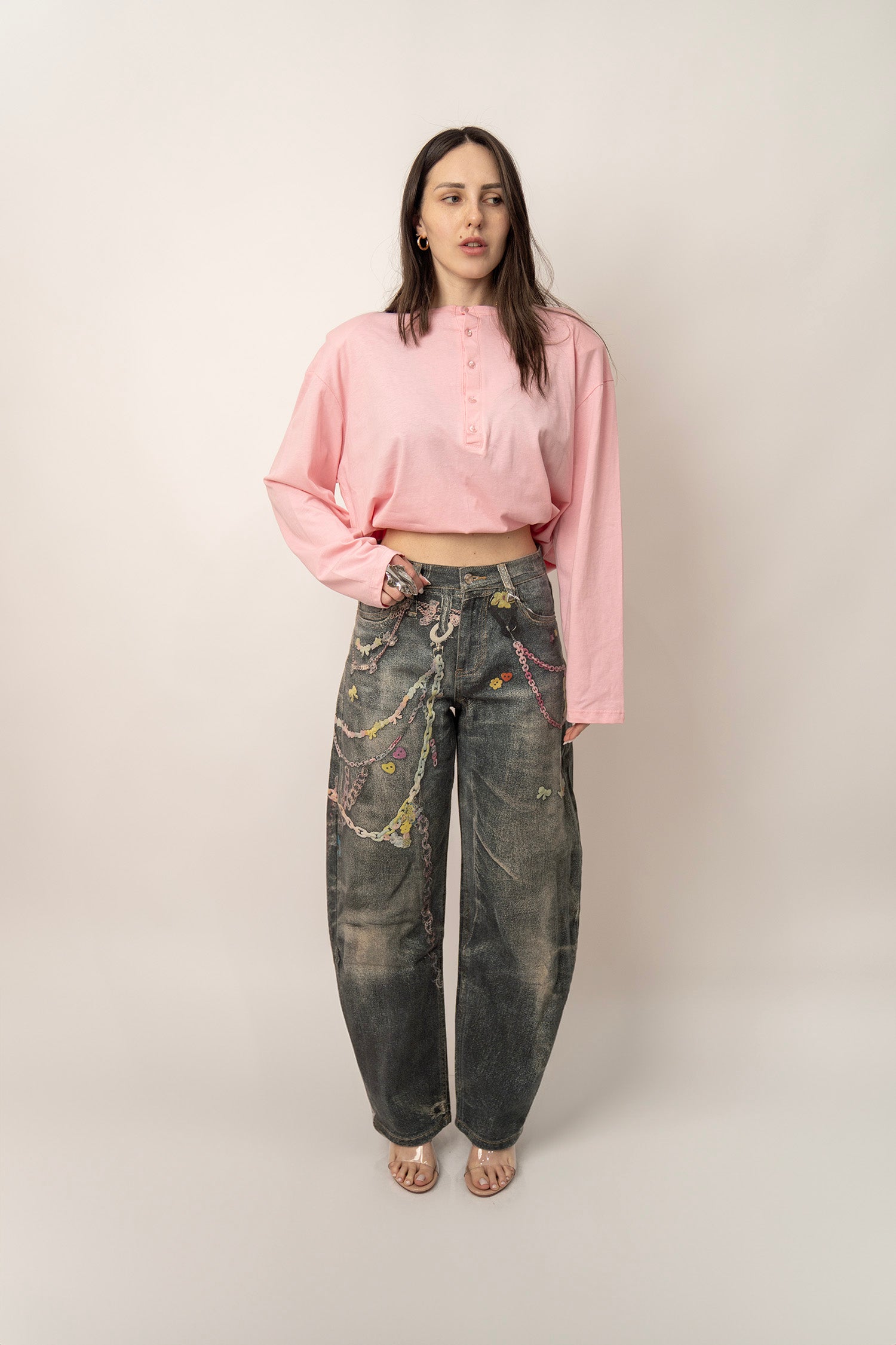 JEANS STAMPA CHARMS
