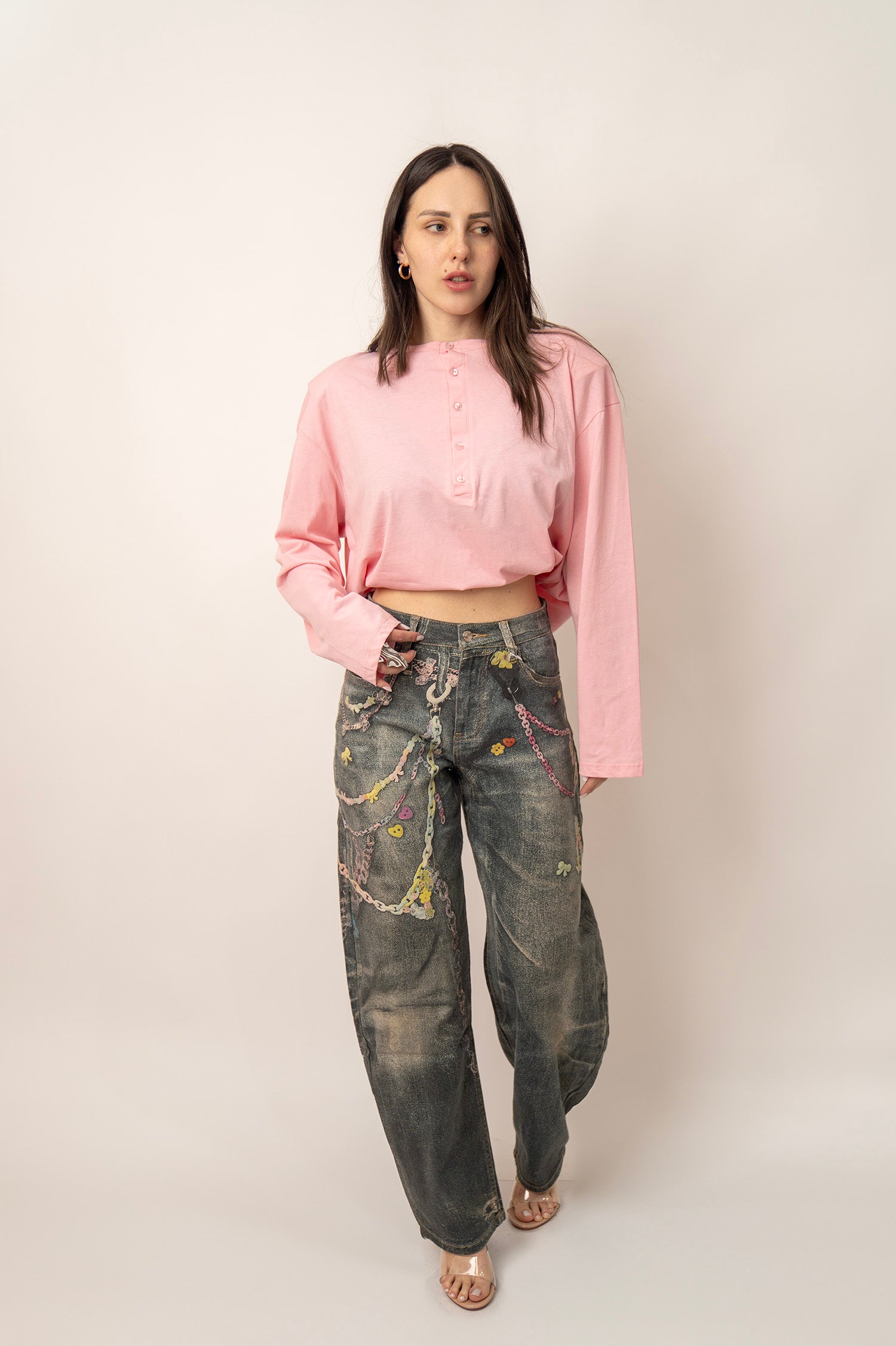 JEANS STAMPA CHARMS