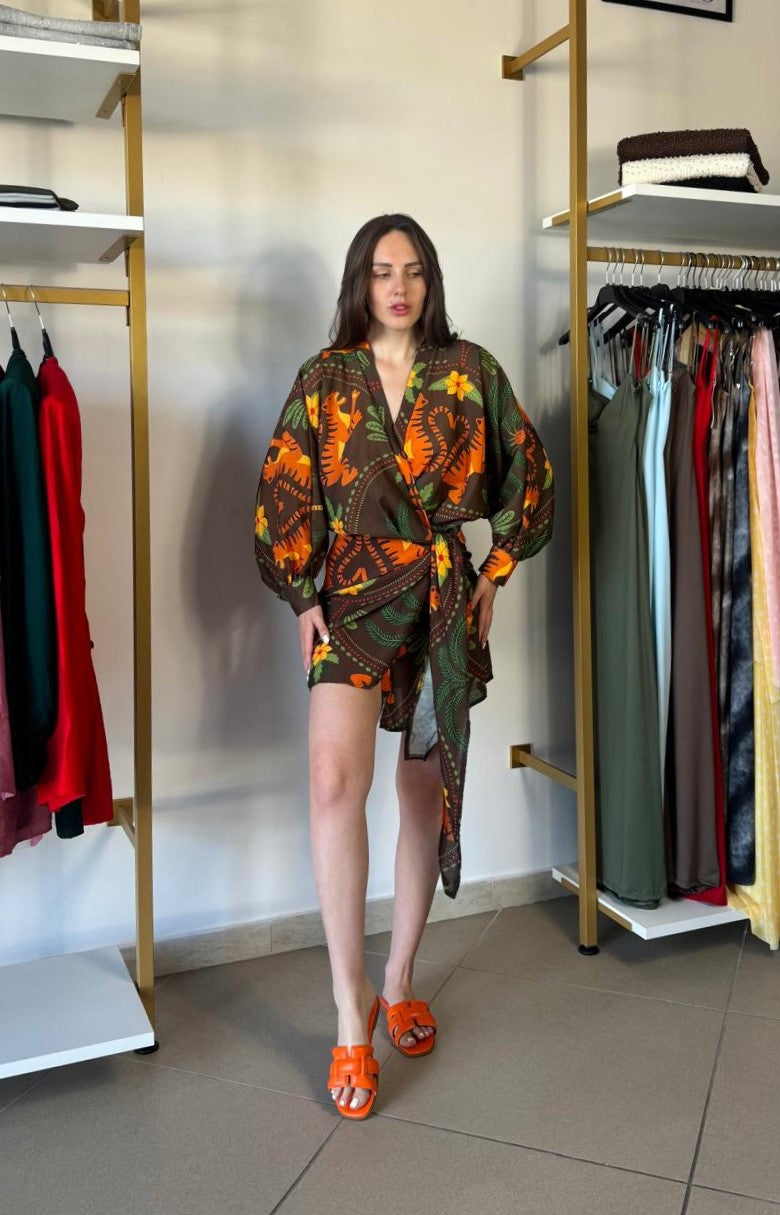 KIMONO DRESS SEA